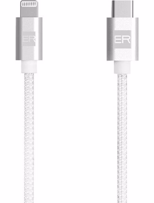 ER POWER kábel USB-C to Lightning 2m - White