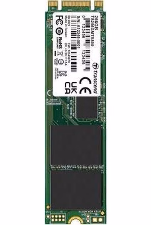 TRANSCEND MTS800 256GB SSD disk M.2 2280, SATA III 6Gb/s (MLC), 530MB/s R, 460MB/s W, tray