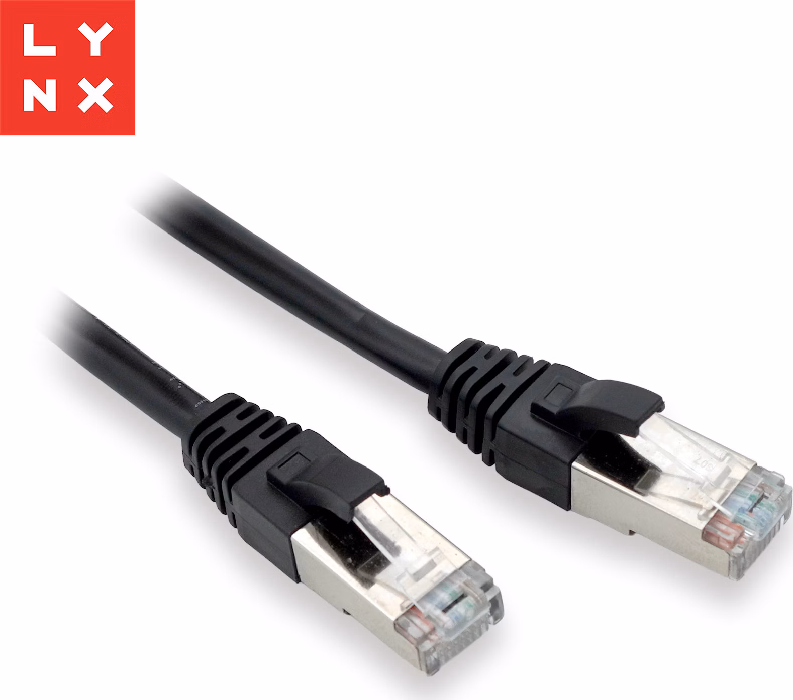 LYNX FTP patch kabel Cat5e PVC, CCA, 0,5m, černý (balení obsahuje 10ks)