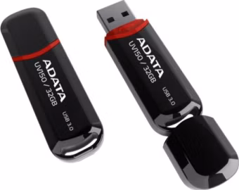 ADATA Flash disk 32GB UV150, USB 3.1 disk Dash Drive (R:90/W:20 MB/s) čierny