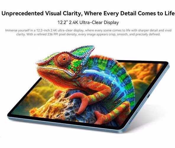 Blackview MEGA 5 SET LTE 12.2" FHD 2400x1600 120Hz 8GB+256GB MT Dimensity 7300 Octa-core 2.2GHz Cam 13MP/16MP, modrý