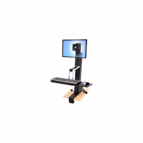 ERGOTRON WorkFit-S, Single LD Sit-Stand Workstation, nastavitelný stolní držák pro monitor, kláv.+myš.