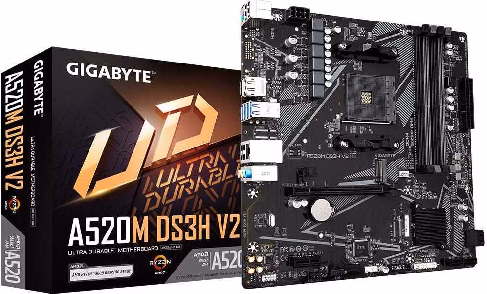 BAZAR - GIGABYTE MB Sc AM4 A520M DS3H V2, AMD A520, 4xDDR4, 1xHDMI, 1xDP, mATX - Po opravě (Bez příšlušenství)