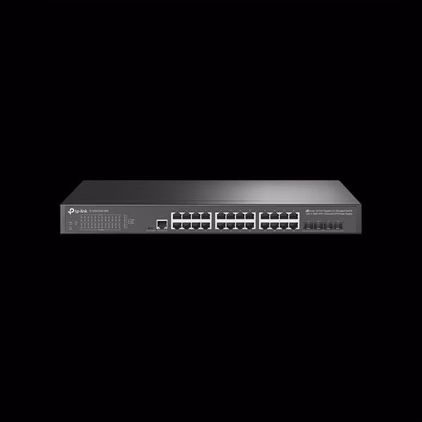 JetStream™ 24-Port Gigabit L2+ Managed Switch with 4 10GE SFP+ Slots and UPS Power Supply PORT: 24× Gigabit RJ45 Ports,