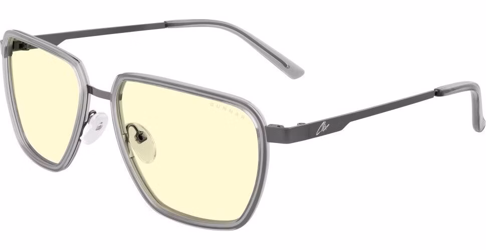 GUNNAR kancelářske/herní brýle CLIX STONE/GUNMETAL jantarová skla BLF 65 GUNNAR focus