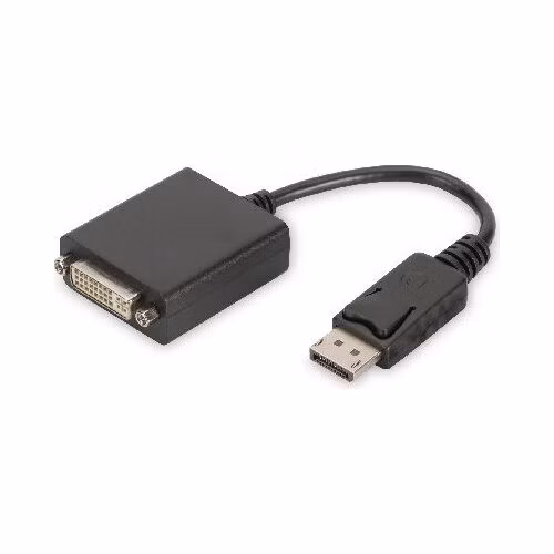 Digitus DisplayPort adapter cable, DP - DVI (24+5) M/F, 0.15m,w/interlock, DP 1.1a compatible, bl, CE