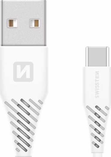 Swissten Datový Kabel Usb / Usb-C Super Fast Charging 5A 1,5M Bílý