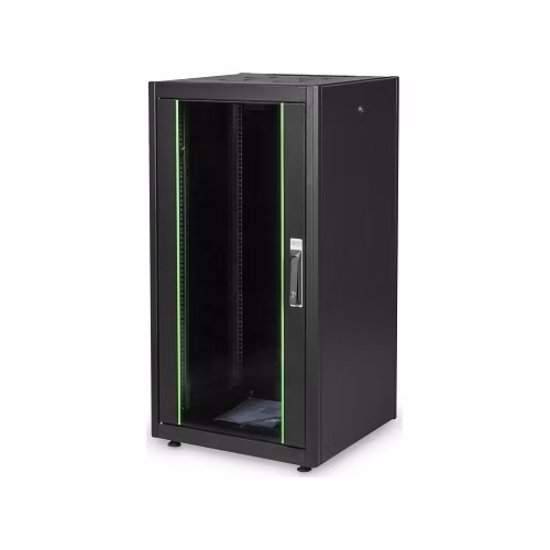 Digitus 26U serverový rozvaděč, Unique, 1260x800x1000 mm, perforované ocelové dveře, barva černá (RAL 9005)