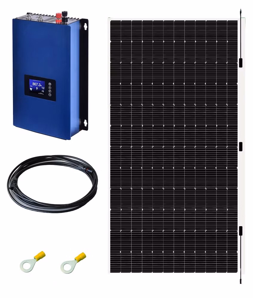 Solarmi 500F Balkónová elektrárna 1kW GridFree GTIL měnič s limiterem + 520Wp flexibilní solární panel + příslušenství
