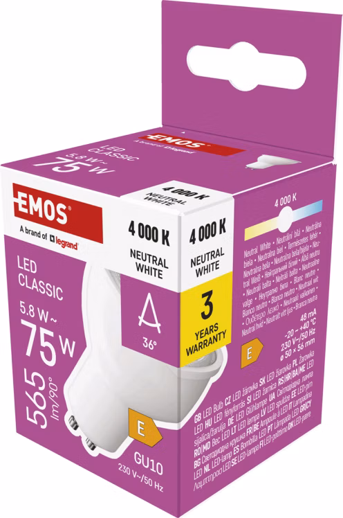 LED CLS MR16 5,8 W (75 W) 565lm GU10 NW