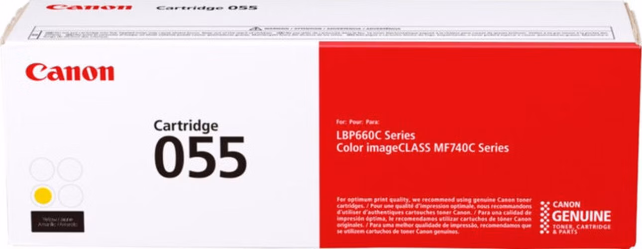 Canon originální toner CRG-055Y (žlutý, 2100str.) pro Canon MF742Cdw, MF744Cdw, MF746Cx, LBP663Cdw, LBP664Cx