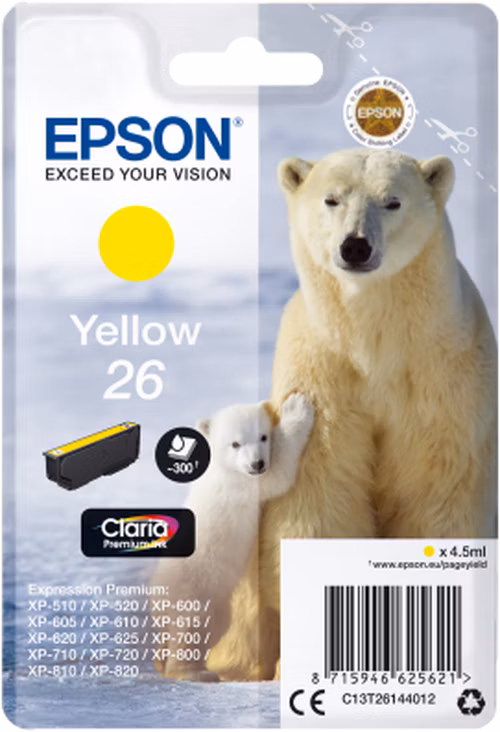 EPSON cartridge T2614 yellow (lední medvěd)