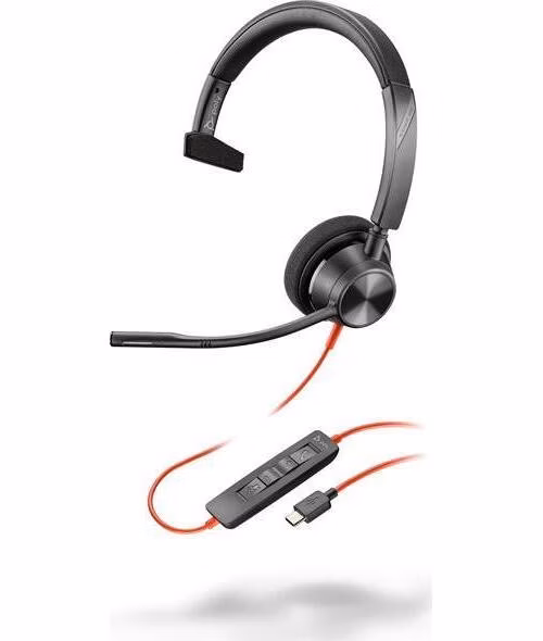 Monofónna náhlavná súprava Poly Blackwire 3310 USB-C/A