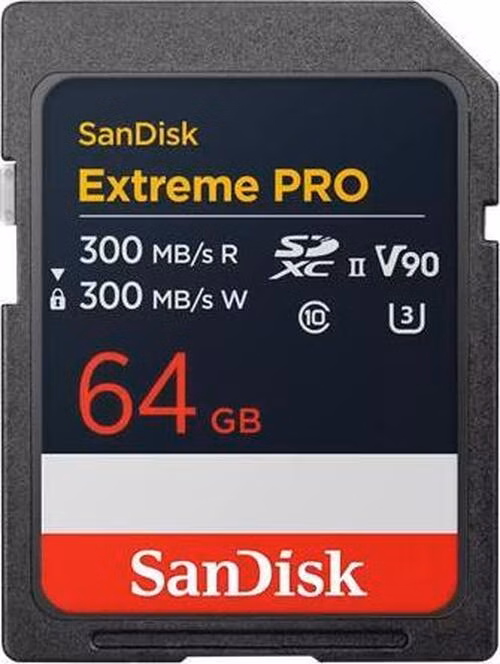 SanDisk Extreme PRO, 64GB SD UHS-II (V90)