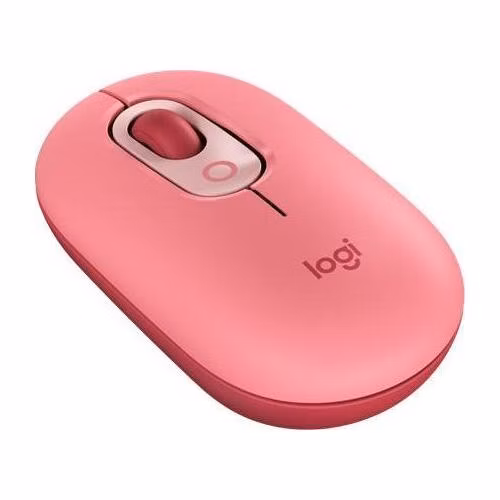 Logitech myš POP - červeno-růžová/optická/ 4 tlačítka/bezdrátová/Bluetooth/4000dpi