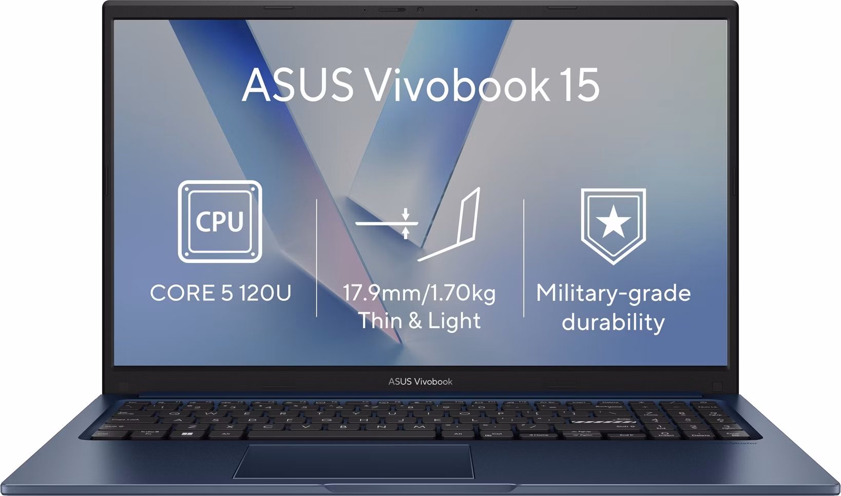 ASUS Vivobook 15/X1504VA-BQ5785WZ/5-120U/15,6"/FHD/8GB/512GB/Intel int/W11H/Blue/2R