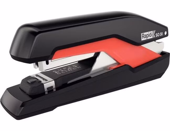 Rapid stolní sešívačka Supreme Omnipress SO30, 30 listů, černá/červená