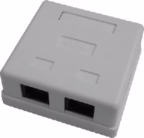 DATACOM Datová zásuvka UTP CAT5E 2xRJ45 na omítku bílá