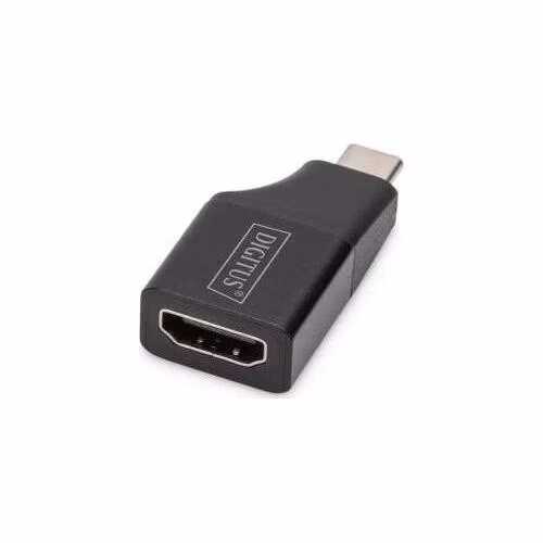 DIGITUS Adaptér USB-Type-C, USB-C na HDMI typu A, 4K@ 30HZ 4K@ 30Hz, hliník - pouzdro, černá
