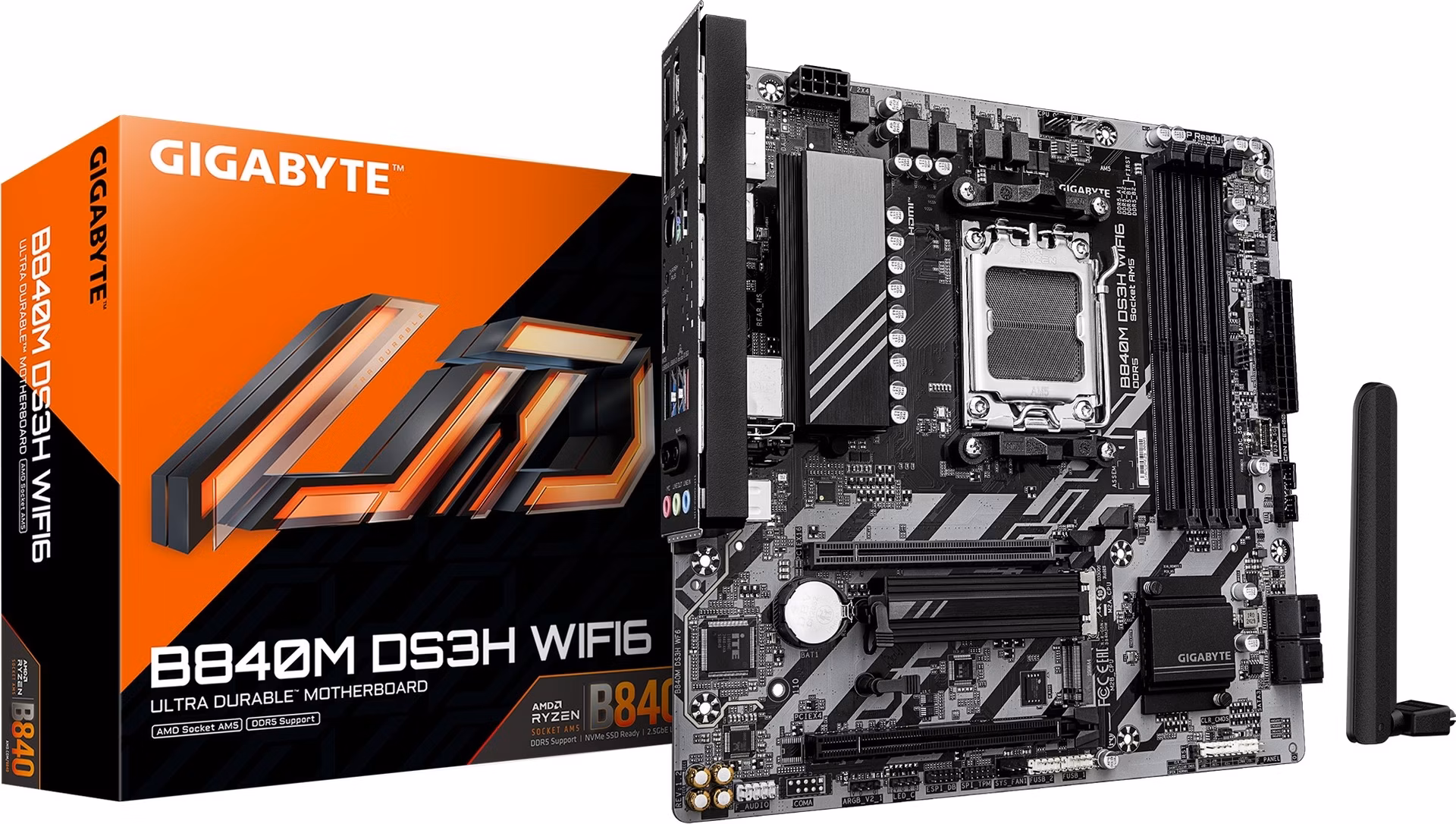 GIGABYTE MB Sc AM5 B840M DS3H WIFI6, AMD B840, 4xDDR5,WIFI, DP, HDMI, mATX