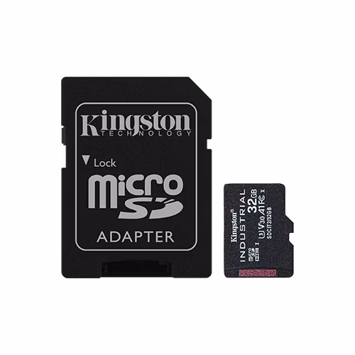 32 GB . microSDHC karta Kingston Industrial C10 A1 pSLC Card + SD Adapter