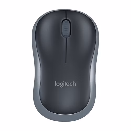 Logitech M185 nano/Kancelářská/Optická/1 000 DPI/Bezdrátová USB/Šedá