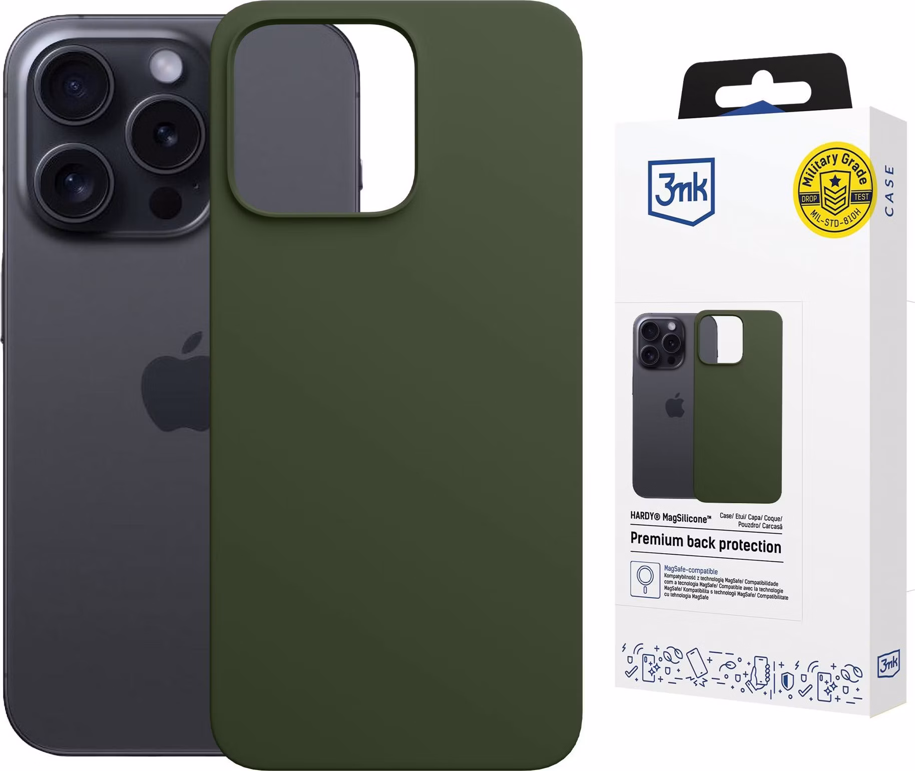 3mk ochranný kryt HARDY MagSilicone pro Apple iPhone 13 Pro Max Alpine Green