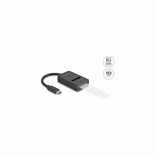 Delock Kombo převodník pro SSD M.2 NVMe PCIe nebo SATA s USB Type-C™ 10 Gbps