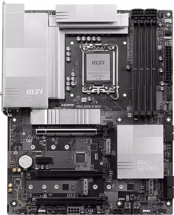 MSI PRO Z890-P WIFI / Intel Z890 / LGA1851 / 4x DDR5 / 4x M.2 / USB-C / HDMI / DP /  WiFi / ATX