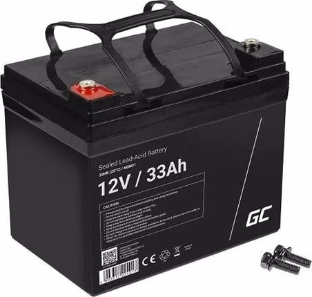 Green Cell AGM VRLA 12V 33Ah maintenance-free battery for mower, scooter, boat, wheelchair