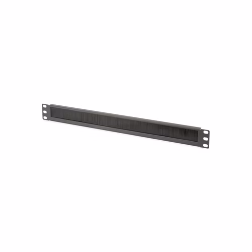 DIGITUS 1U kartáčový panel pro správu kabelů pro 483 mm (19 ”) serverové skříně , barva černá (RAL 9005)