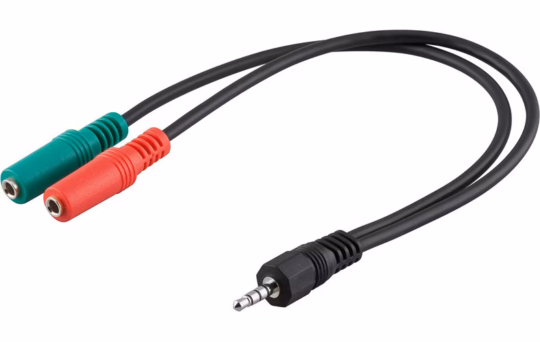 PremiumCord Adaptér 4pin 3,5mm-2x stereo 3,5mm M/2xF