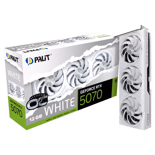 PALIT GeForce RTX 5070 White OC 12GB /192bit GDDR7, HDMI, 3x DP