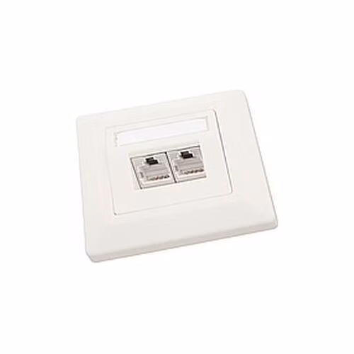 Zásuvka Solarix CAT5E STP 2 x RJ45 pod omietku biela