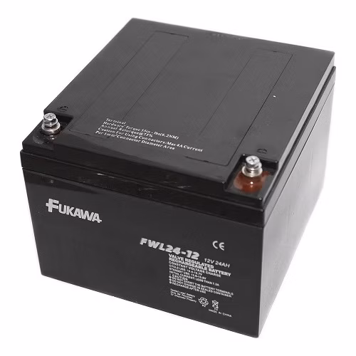 FUKAWA olověná baterie FWL 24-12 do APC/ AEG/ EATON/ Powerware/ 12V/ 24Ah/ životnost 10 let/ závit M5