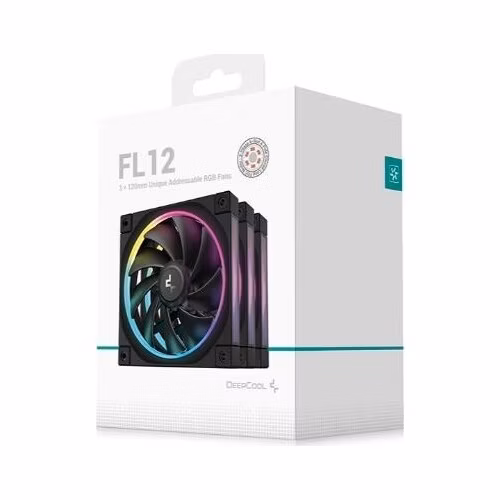 DEEPCOOL Ventilátor FL12 3v1, 3x120mm, ARGB, černá