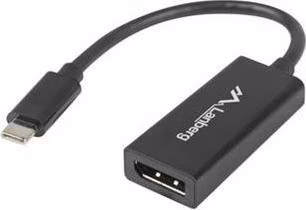 LANBERG USB-C(M) 3.1 na Displayport(F) adaptér kabel 15CM černý