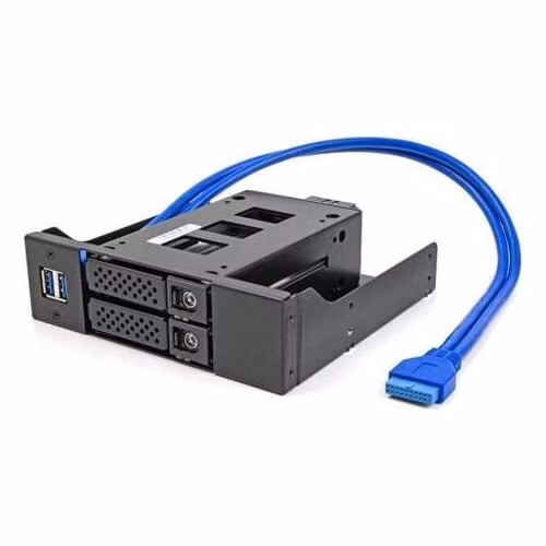 Delock 5.25” Kovový instalační rámeček pro mobilní rack Slim Bay s USB 5 Gbps rozbočovačem
