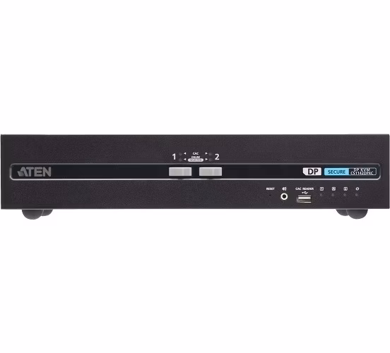 Aten CS1142DP4C-AT-G 2-Port USB DisplayPort Dual Display Secure KVM Switch with CAC (PSD PP v4.0 Compliant)