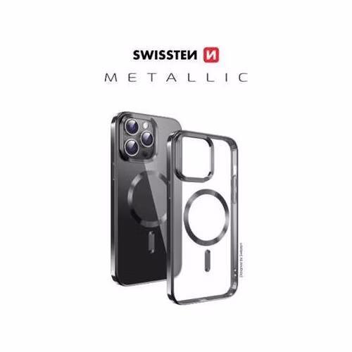 SWISSTEN POUZDRO CLEAR JELLY MagStick METALLIC PRO SAMSUNG S931B GALAXY S25 5G ČERNÉ