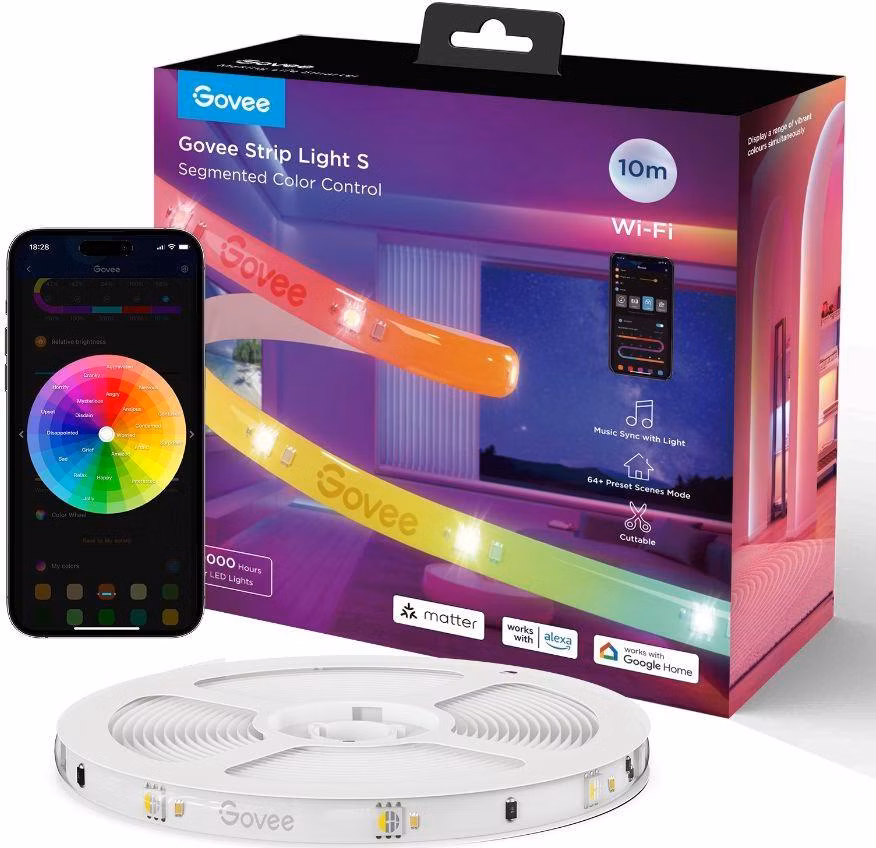Govee WiFi RGBICW Smart PRO LED pásek 10m Matter - extra odolný