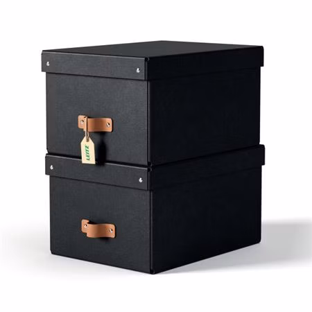 LEITZ úložný box, karton, velikost M, 2 ks černý