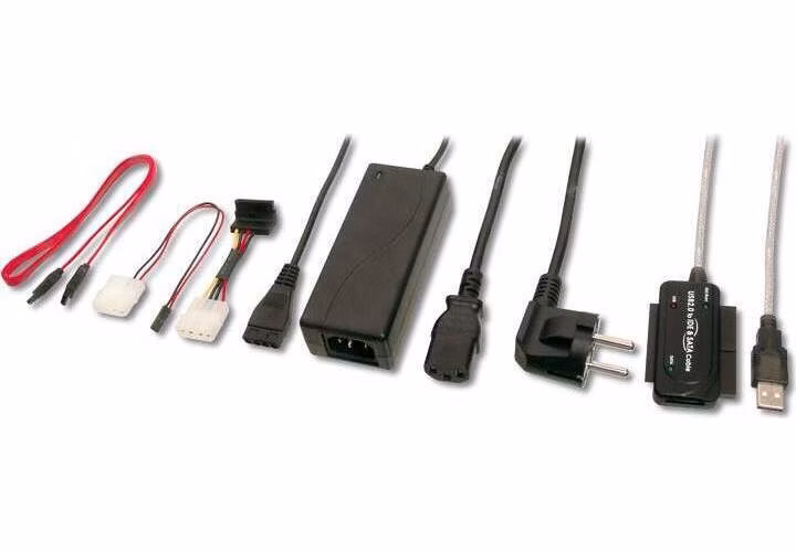 PremiumCord Konvertor USB 2.0 - IDE + SATA adapter s kabelem a přídavným zdrojem