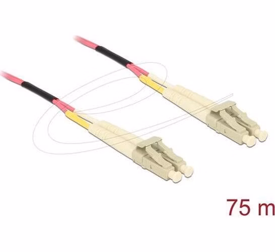 Delock Optický kabel LC Duplex na LC Duplex, multimód, OM4, 75 m