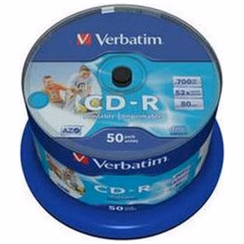 VERBATIM CD-R AZO 700MB, 52x, printable, spindle 50 ks