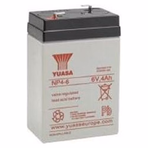 Fukawa YUASA NP4-6 (6V; 4Ah; faston F4,7mm; životnost 5let)