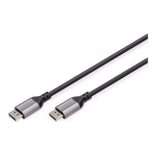 DIGITUS 8K @ 60Hz; DP to DP Connectioncable; DP 1.4 Alu Housing; Black; 2m