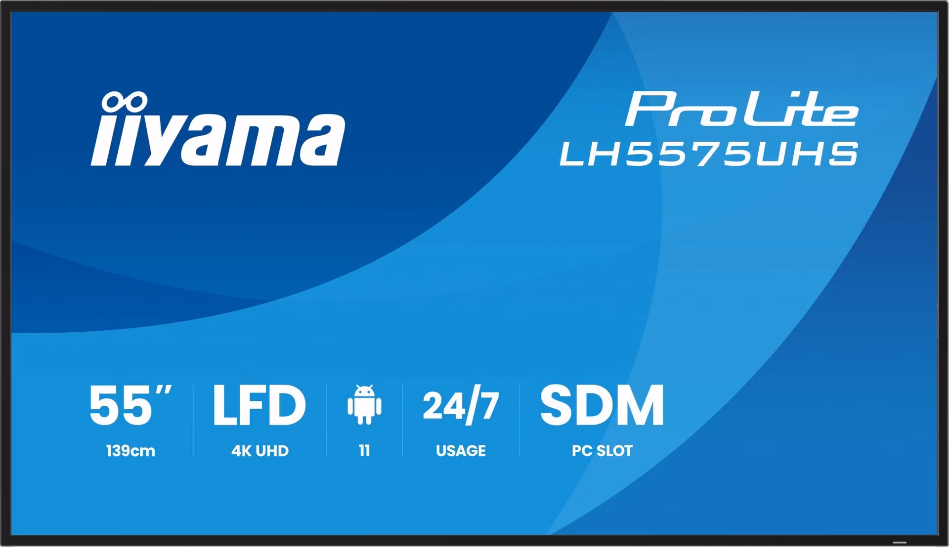 55" iiyama LH5575UHS-B2AG: IPS, 4K UHD, Android, 24/7
