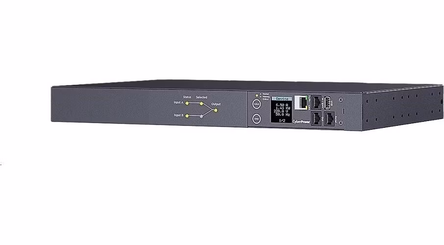 CyberPower Rack ATS PDU, Switched, 1U, vstup 2x IEC C14, výstup 12x IEC C13
