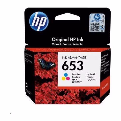 Trojfarebná originálna atramentová kazeta HP 653 Ink Advantage